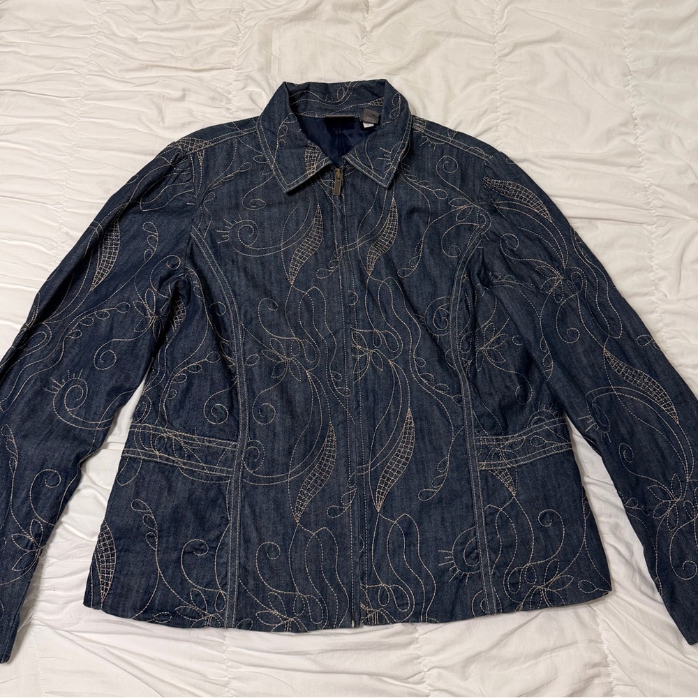 Denim Embroidered Jacket